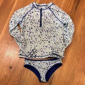Vineyard Vines Kids Rashguard Set - Blue and Purple